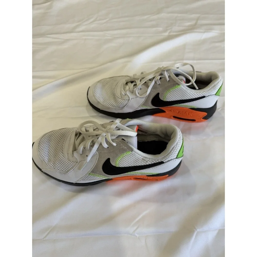 Nike Air Max Youth Size 6.5Y White Black Orange Green Running Sneakers Shoes